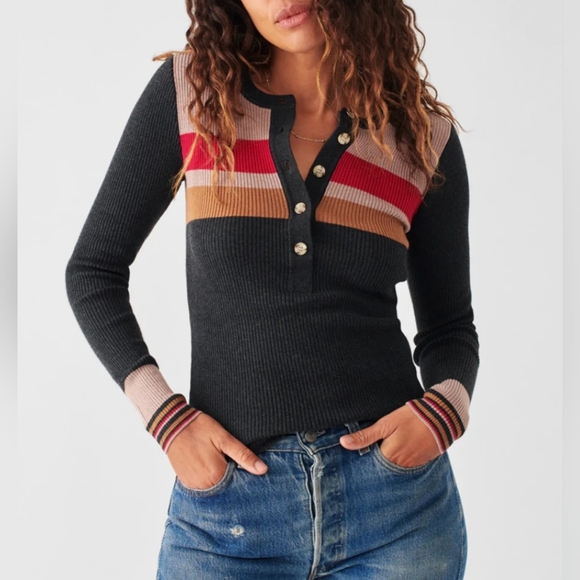 Faherty Sweaters - NWT Faherty Mikki Henley Sweater - Size XS